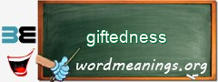 WordMeaning blackboard for giftedness